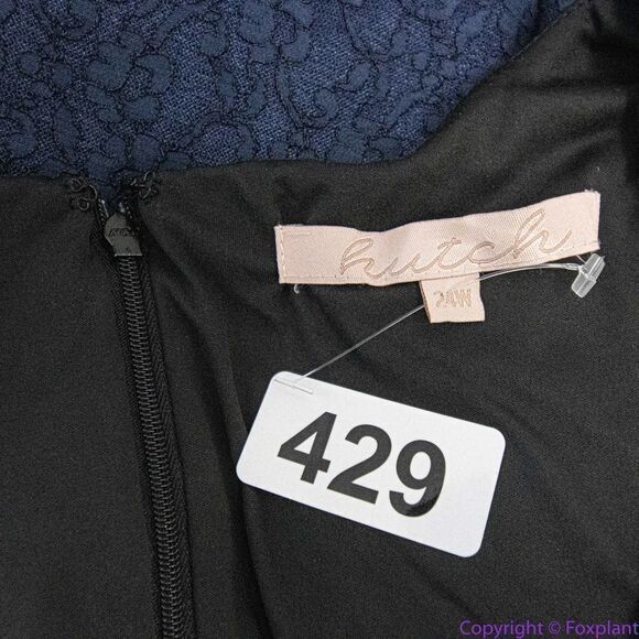 Hutch anthropologie‎ Lace Navy And Black Twofer Dress, 24W - Picture 14 of 16